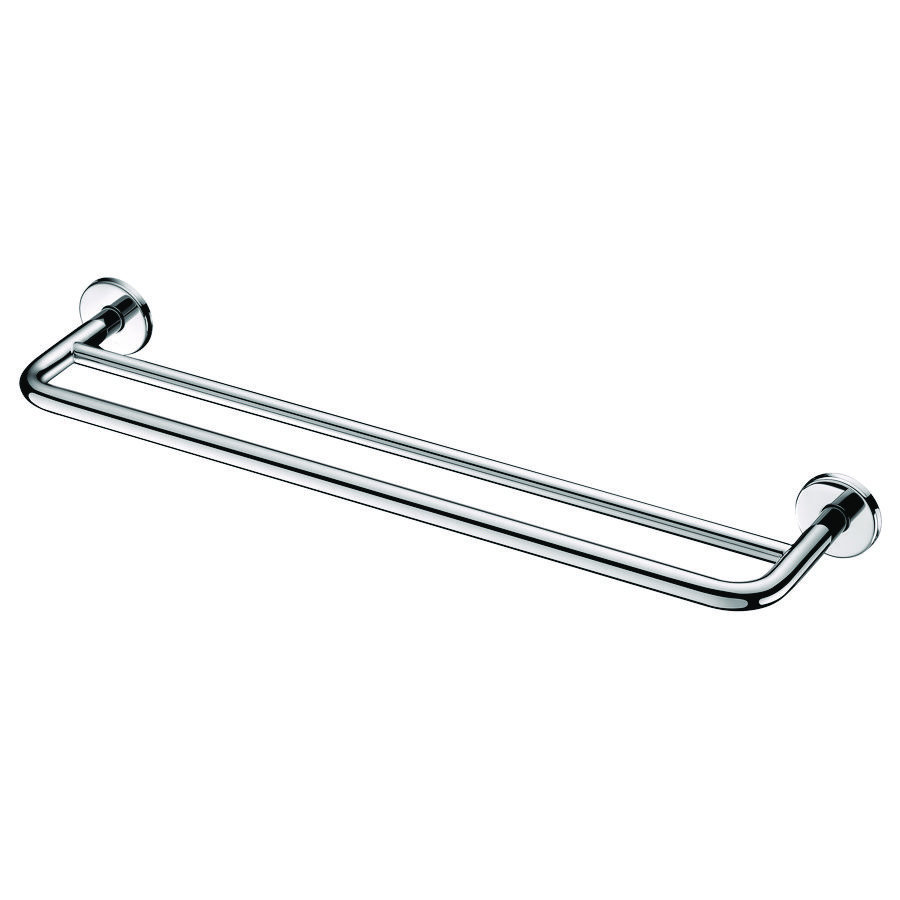 Handdoekdrager 2 stangen diam.20 L.600 RVS glanzend gepol.