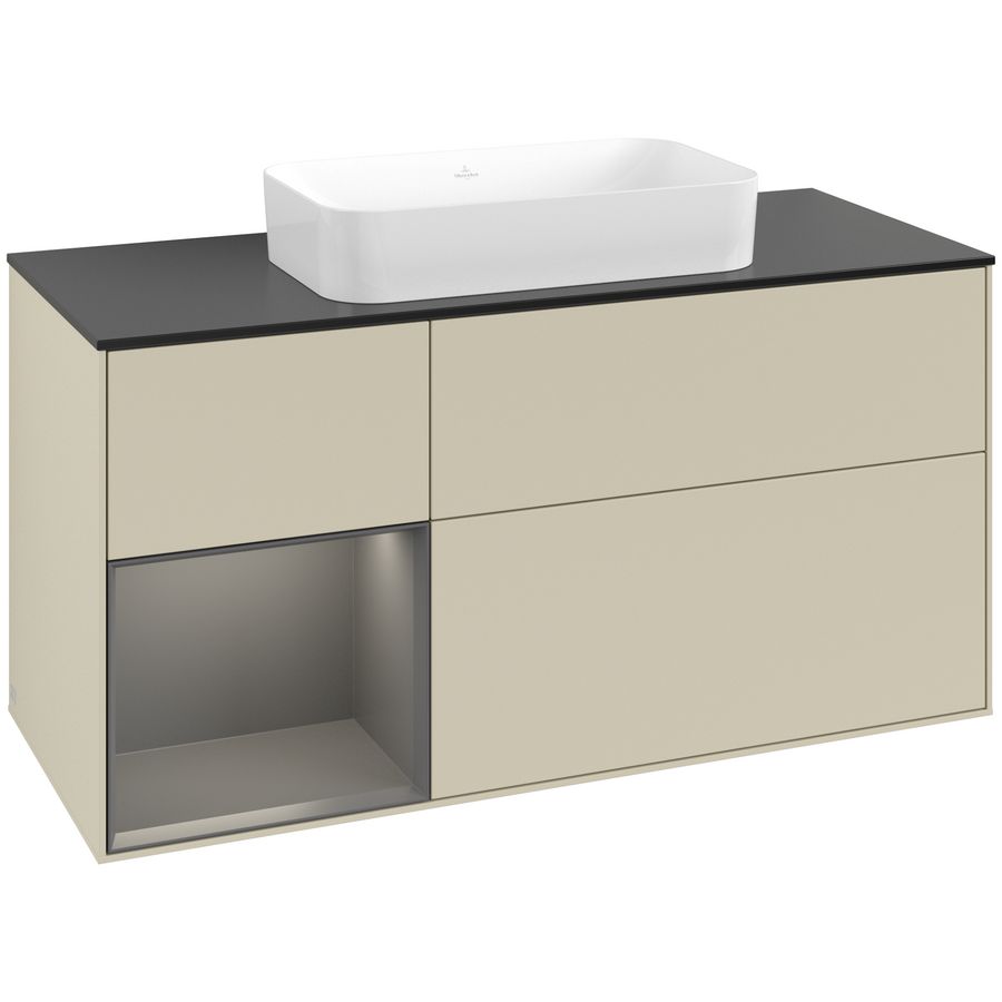 Wastafelonderkast Finion 1200x603x501mm S.Grey Matt Lacquer F702GKHJ