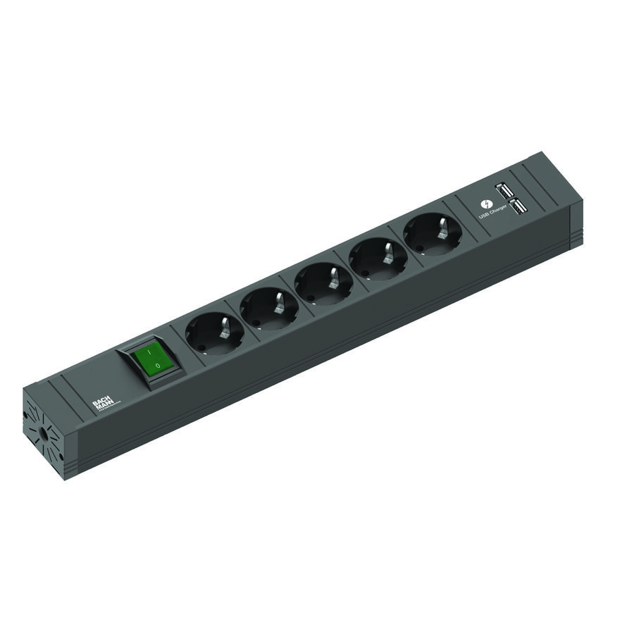 Connect Line 5x 230V RA 1x schakelaar 2x USB chrgr 2mmet RA