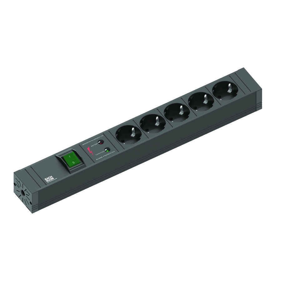 Connect Line 5x 230V RA + schakelaar + oversp.beveiliging 2m