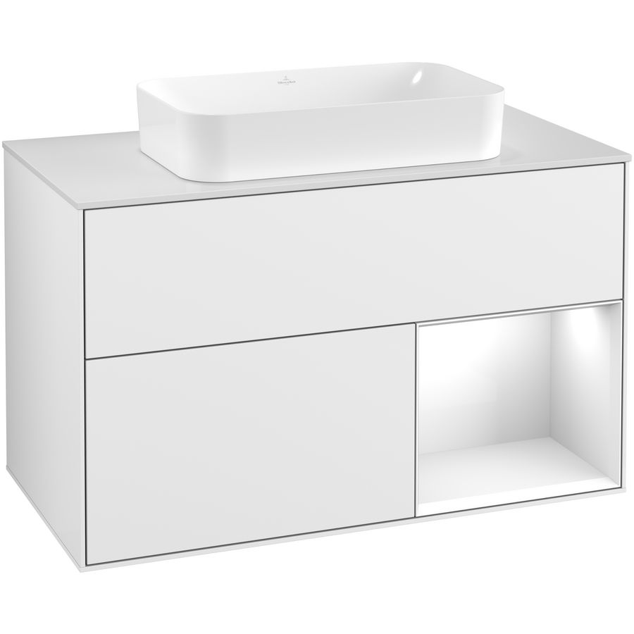 Wastafelonderkast Finion 1000x603x501mm G.White.L G251GFGF