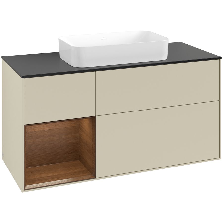 Wastafelonderkast Finion 1200x603x501mm S.Grey Matt Lacquer F702GNHJ