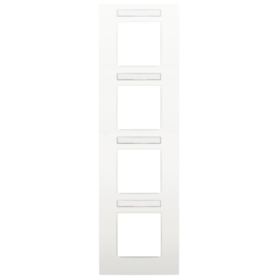 4-voudig afdekplaat hoh 71mm VERT Intense white