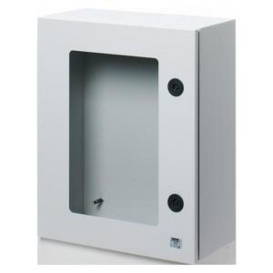METALEN KAST BLANCO DEUR VOORZIEN VENSTER GEHARD GLAS S