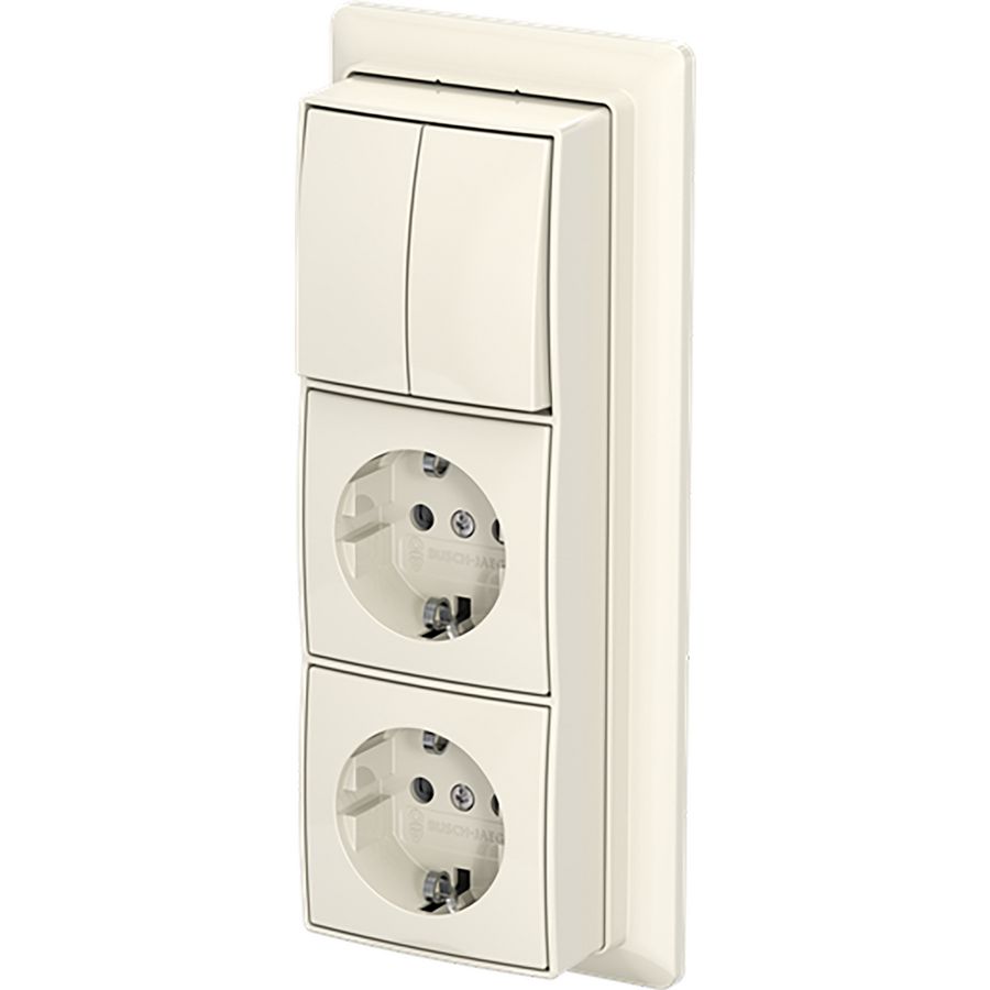 Combinatie ra kv 3v serie+plaat opb b-AP+ wit