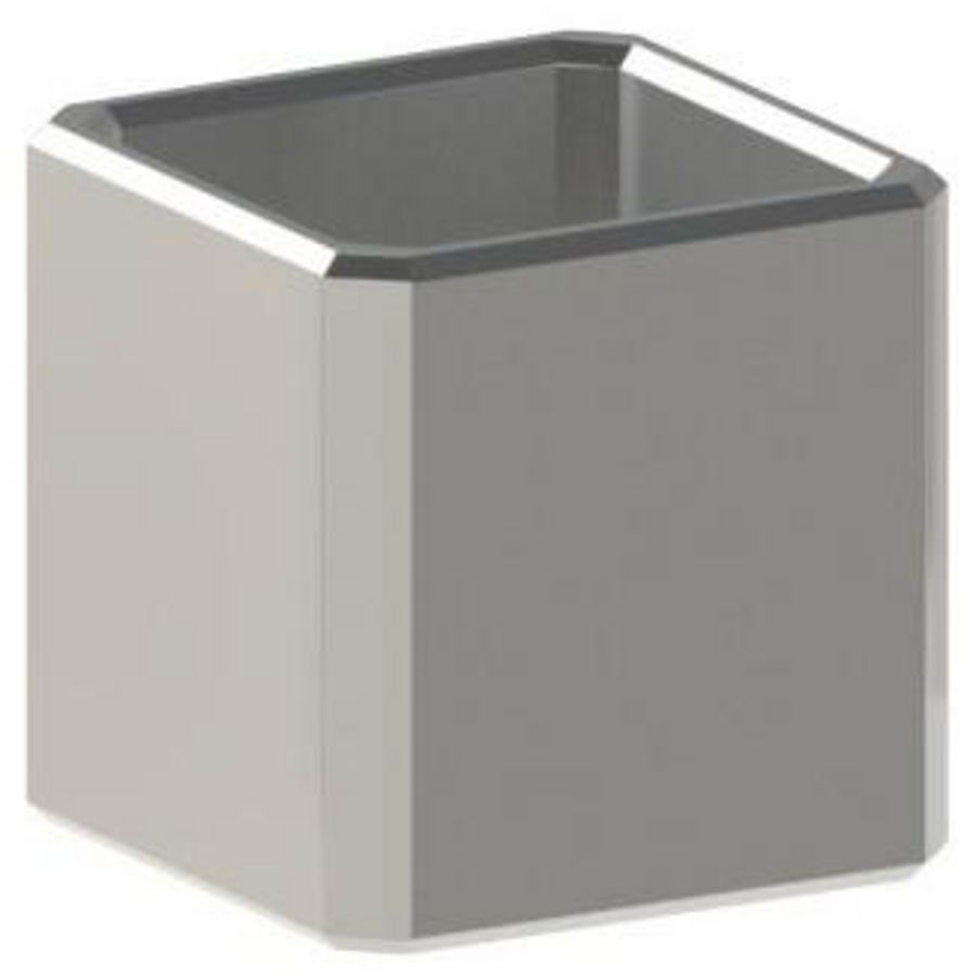 Verloopstuk Vierkant Inox 304L 17x14x17mm PCA.17/14