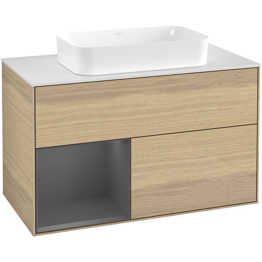 Wastafelonderkast Finion 1000x603x501mm Oak Veneer F651GKPC