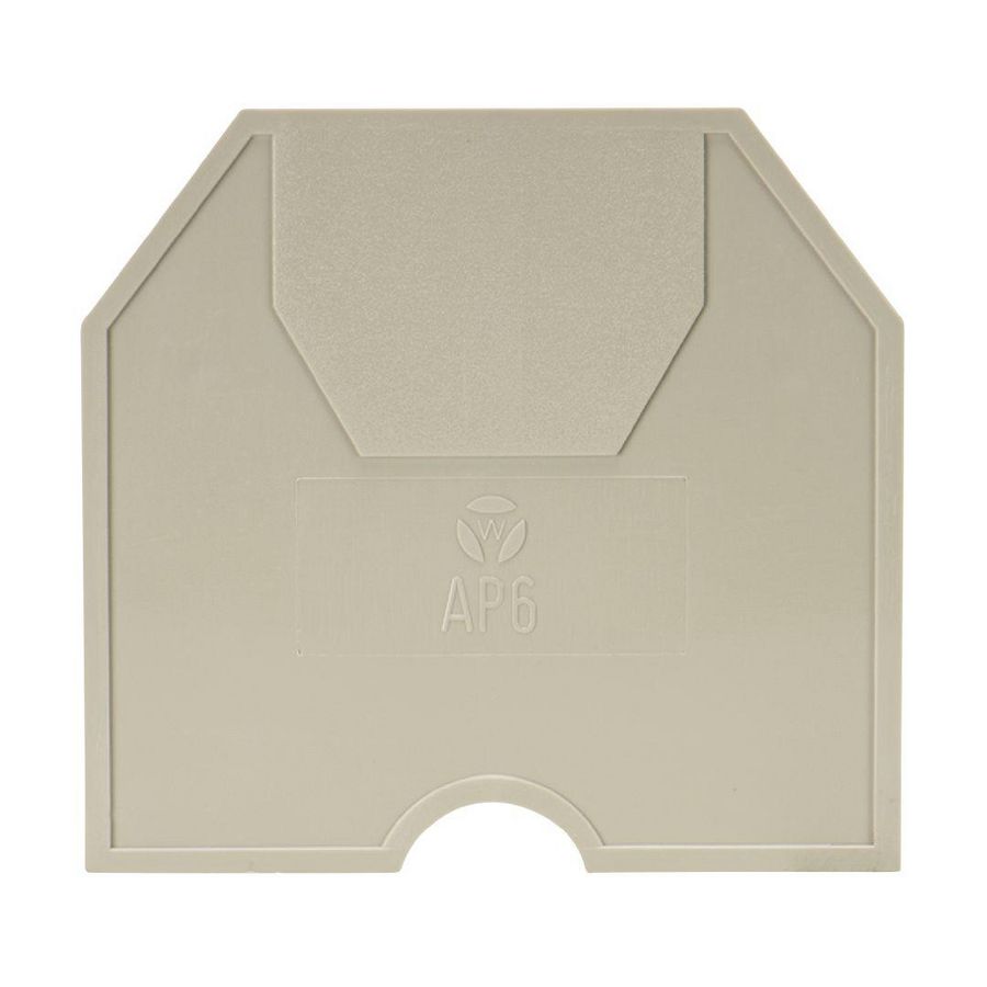 Afsluitplaat AP 6 v0 kiezelgrijs VVE=10