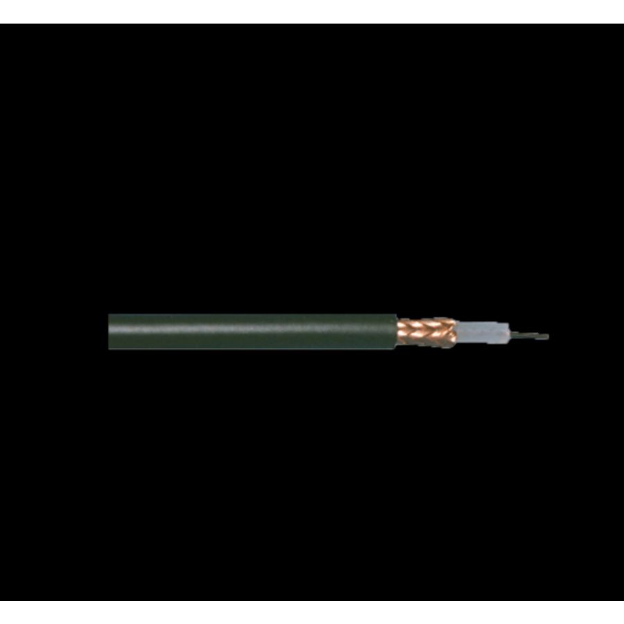 Haspel a 100m. Coaxiaalkabel 75-ohm M17/29 zwart Eca