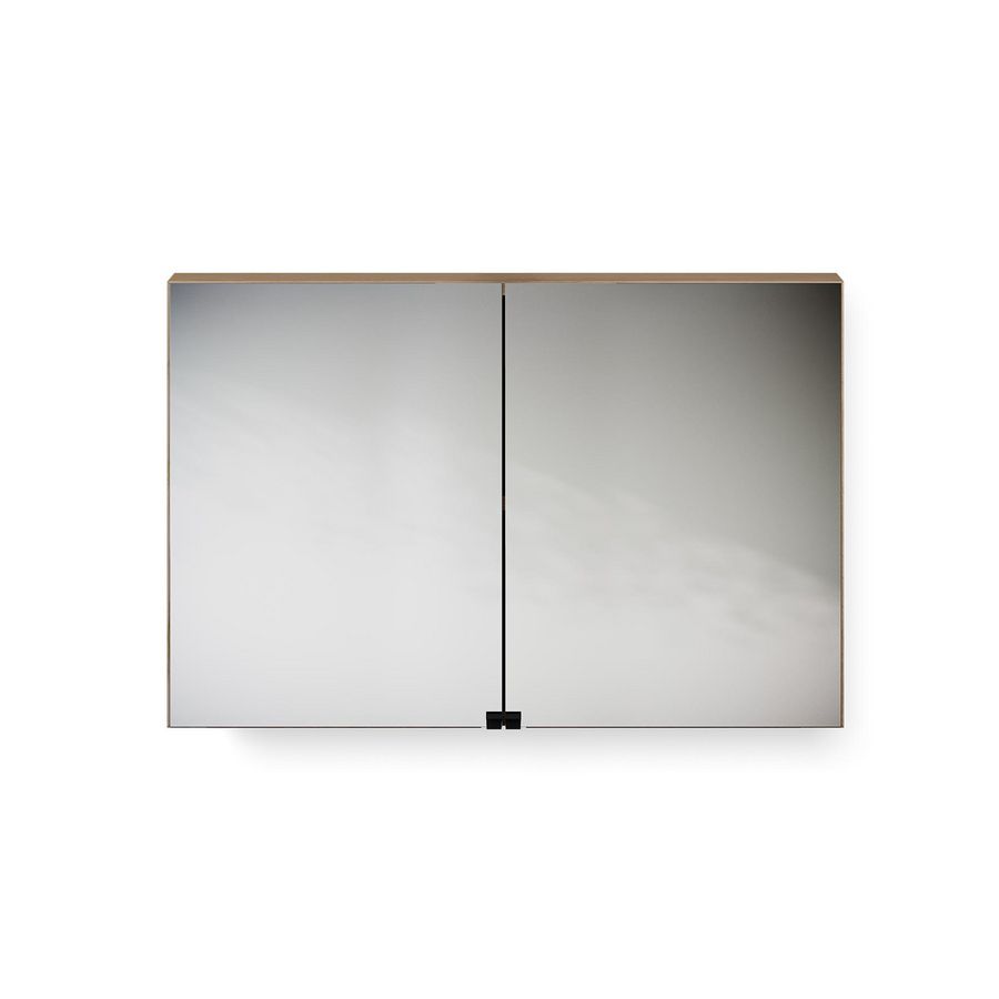 Wooden Mirror Cabinet / spiegelkast 800mm eiken old grey incl. stopcontact excl. verlichting