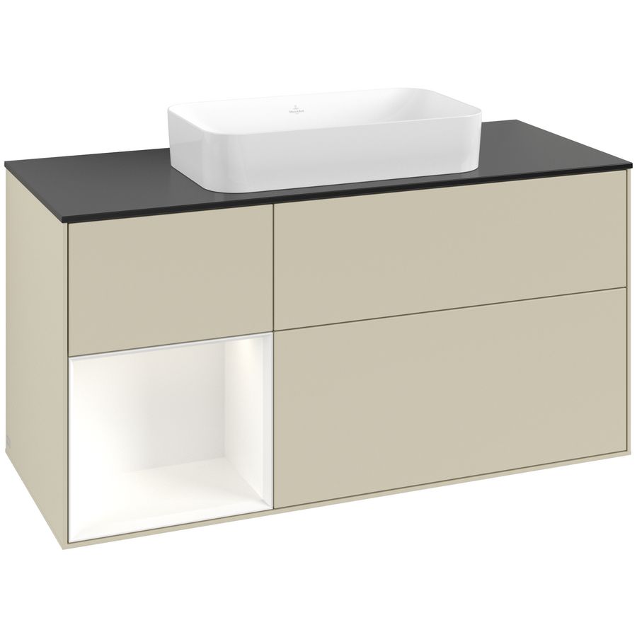 Wastafelonderkast Finion 1200x603x501mm S.Grey Matt Lacquer F702MTHJ