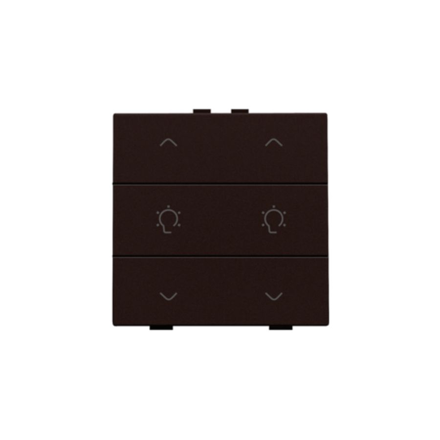 Dubbele dimbediening Home Control dark brown