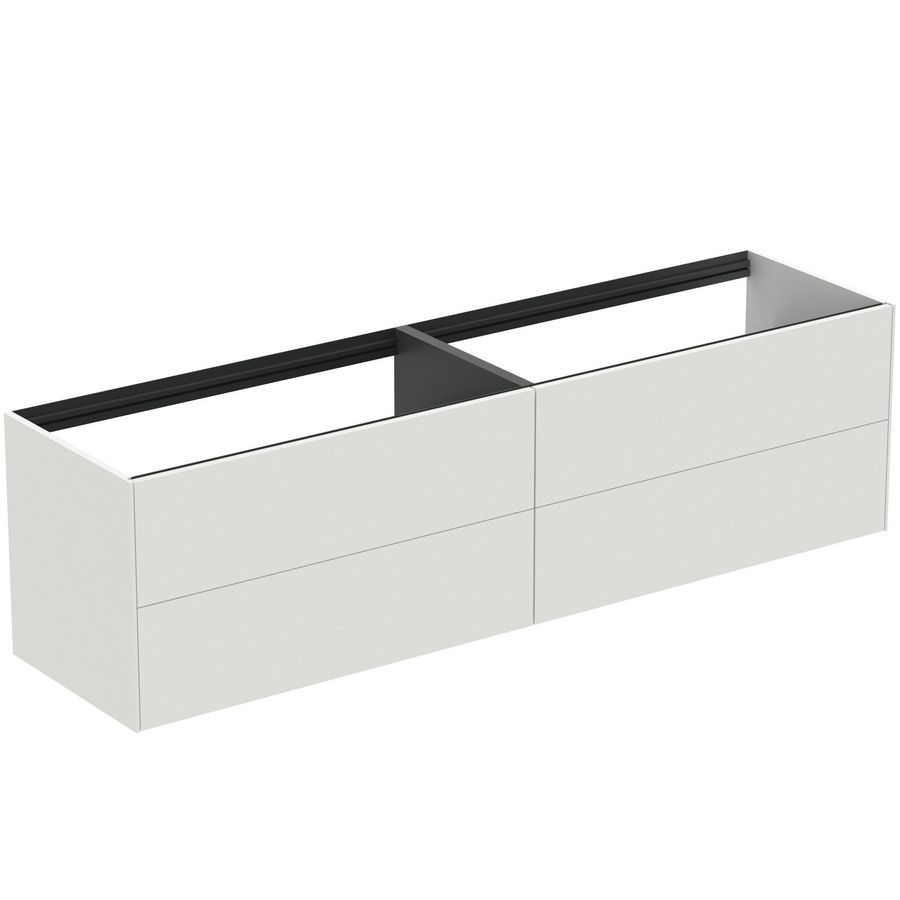 Conca wastafelmeubel 200x50x55cm 4 laden zonder afdekblad matt white