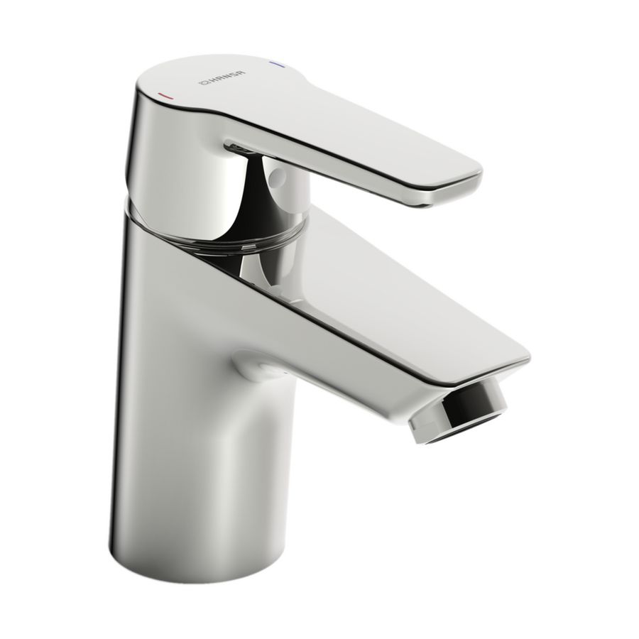 Wastafelkraan chroom 1-gats uitloop zonder  waste 103mm HANSAPOLO