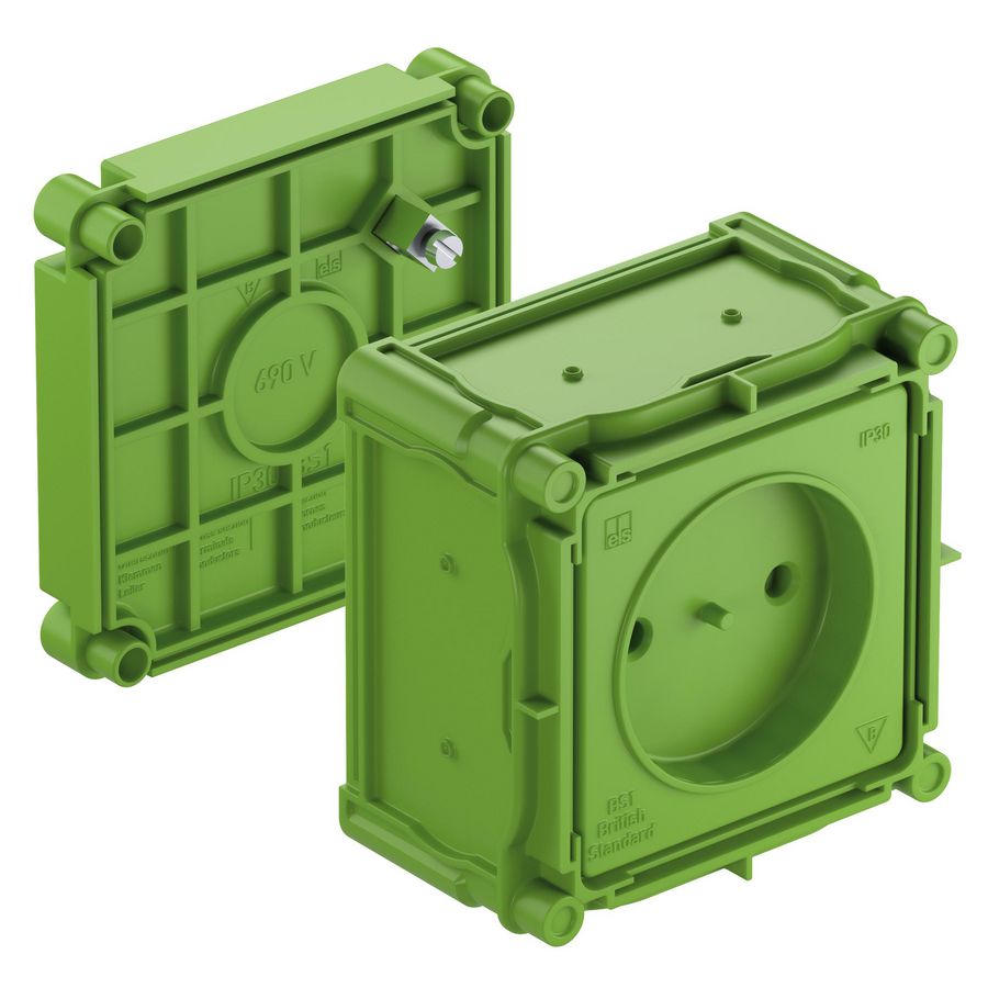 Inbouwdoos voor schakelmateriaal groen IP30 98700101