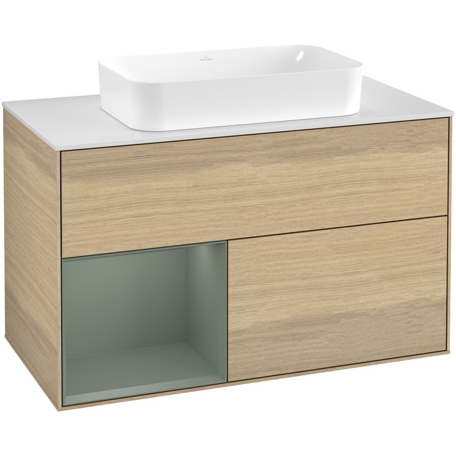 Wastafelonderkast Finion 1000x603x501mm Oak Veneer F651GMPC