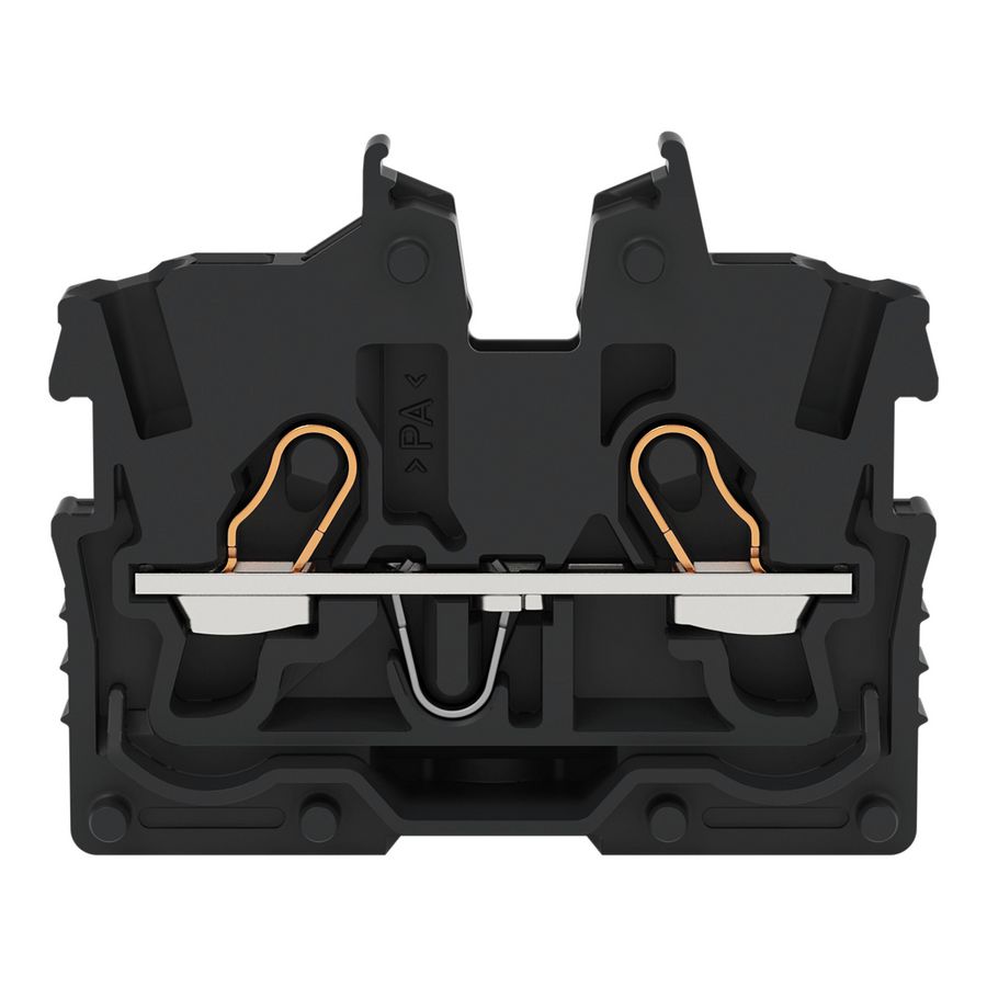 2-draads MINI-rijgklem bedieningsopening 1mm² zwart 2050-305 VVE=100