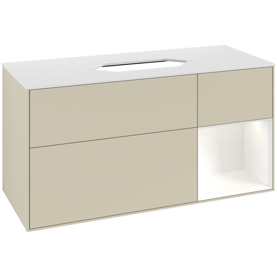 Wastafelonderkast Finion 1200x603x501mm S.Grey Matt Lacquer G711MTHJ