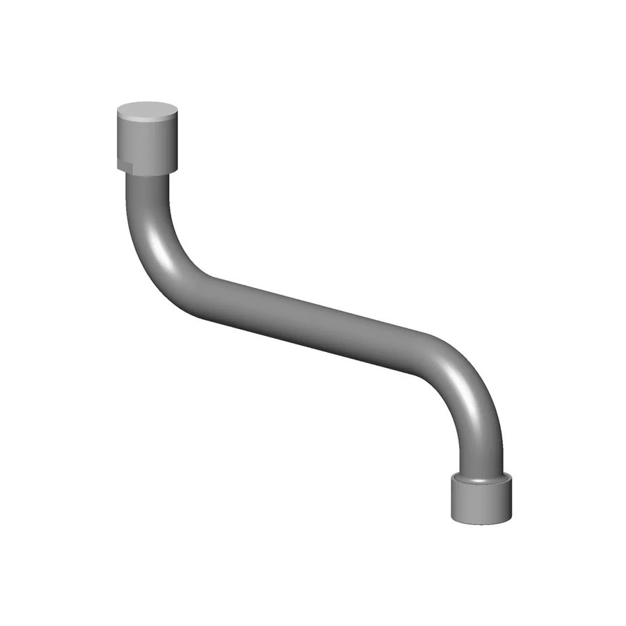 Uitloop TARA 280x67x175mm Platina gebors.