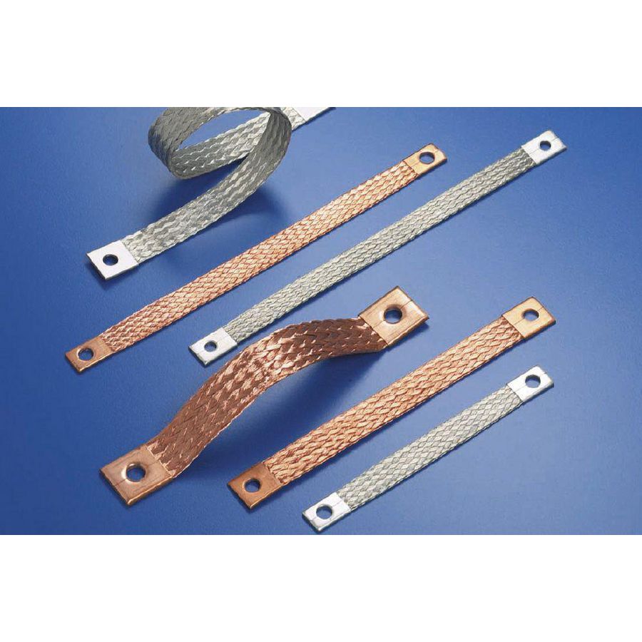 Aardingslitze 25mm² L=100mm met 2 keer gat 9mm