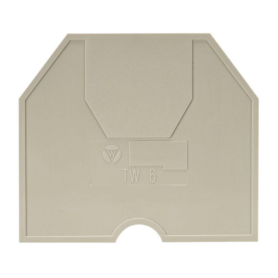 Scheidingsplaat TW 6 v0 kiezelgrijs VVE=10