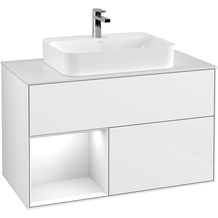 Wastafelonderkast Finion 1000x603x501mm G.White.L G361GFGF