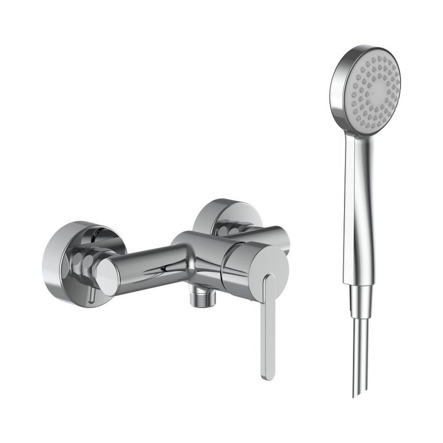 Douche kraan afst150 fitti incl hand+kunst slang 1600 chroom