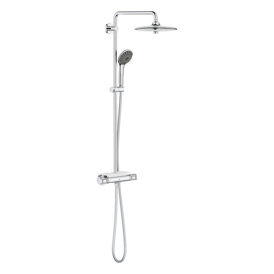 Douchesysteem met thermostaat 150mm Vitalio Joy Systeem 260 mat zwart