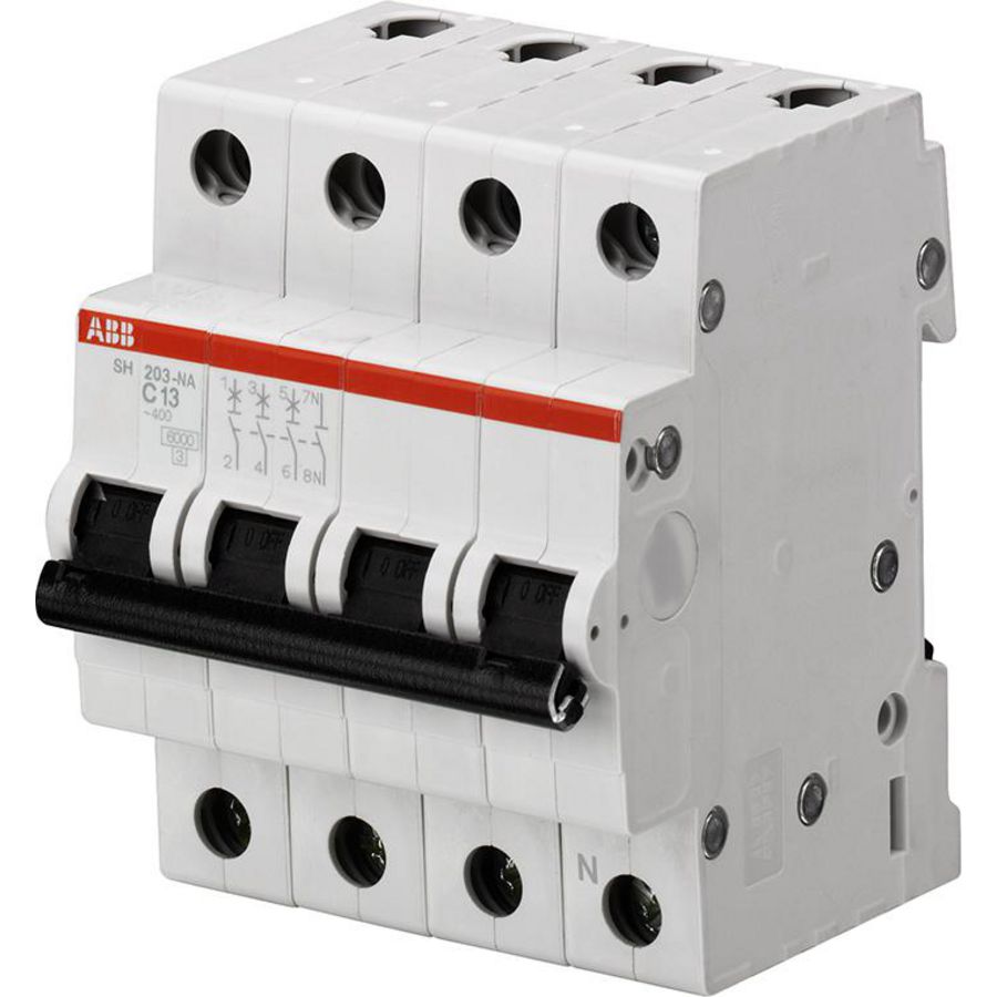 Installatieautomaat 3p+n C-karakteristiek 10A
