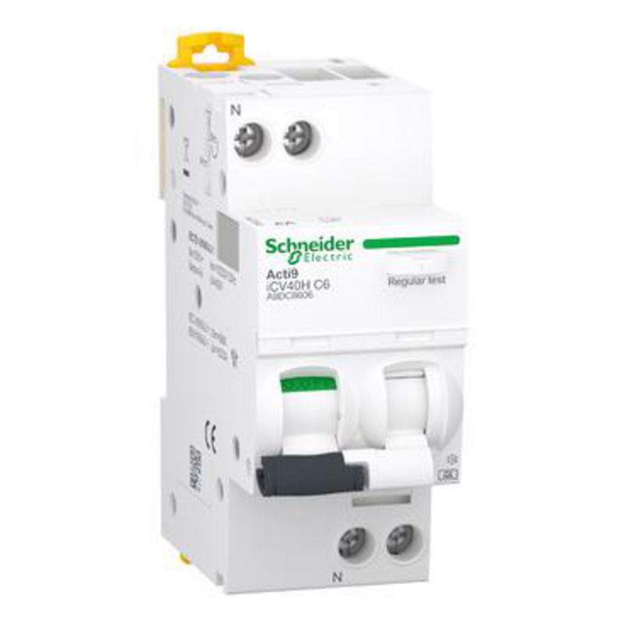Aardlekautomaat 1-polig + Nul 6A C-Karakteristiek 10000A Acti9 iCV40H