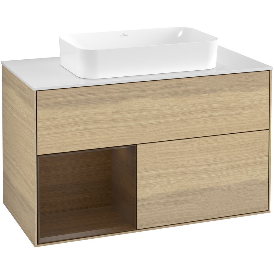Wastafelonderkast Finion 1000x603x501mm Oak Veneer F651GNPC