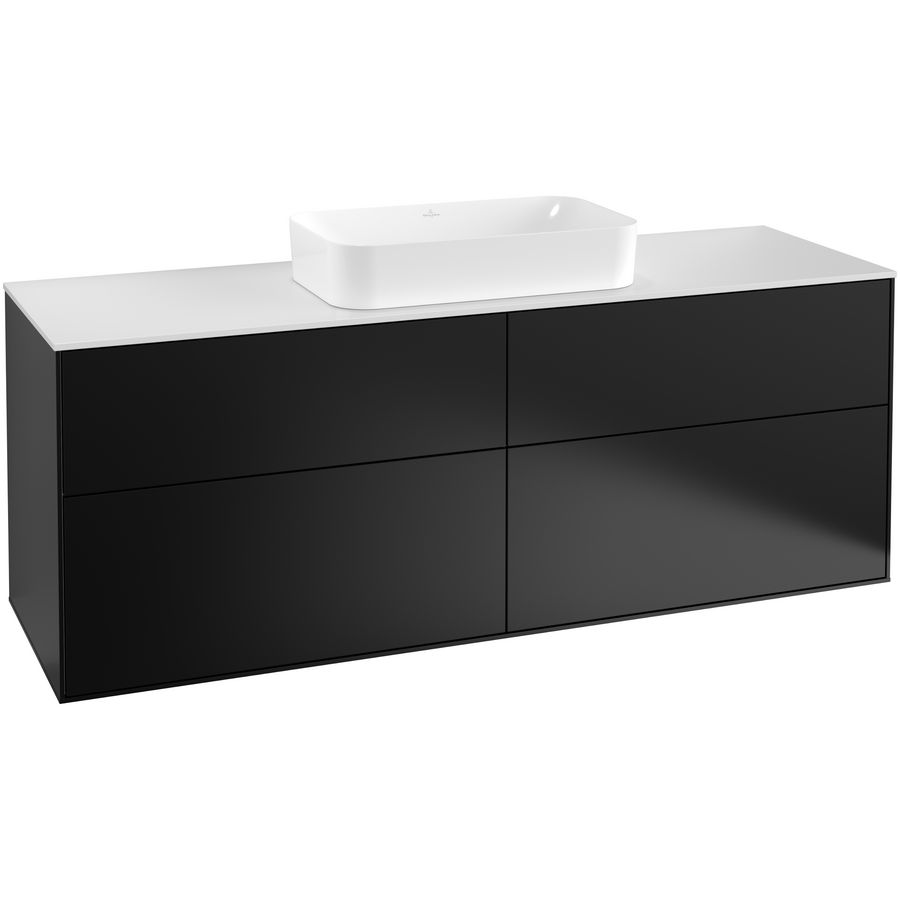 Wastafelonderkast Finion 1600x603x501mm Black Matt Lacquer G32100PD