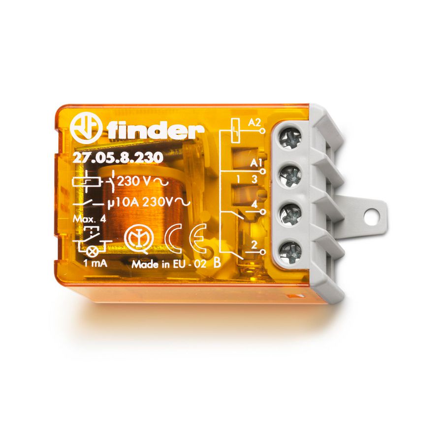 Impulsrelais 2 maakcontacten 10A 230V AC