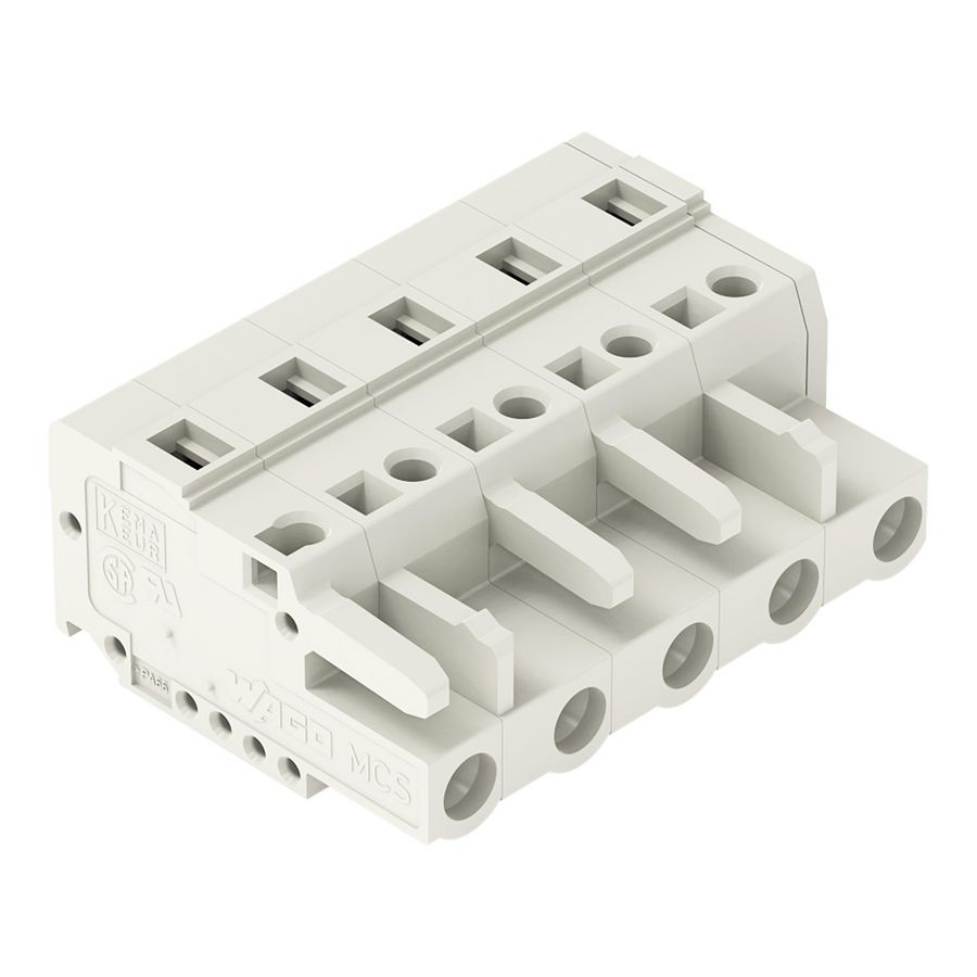 1-draads female steker 2,5mm² lichtgrijs 721-205/026-000 VVE=50