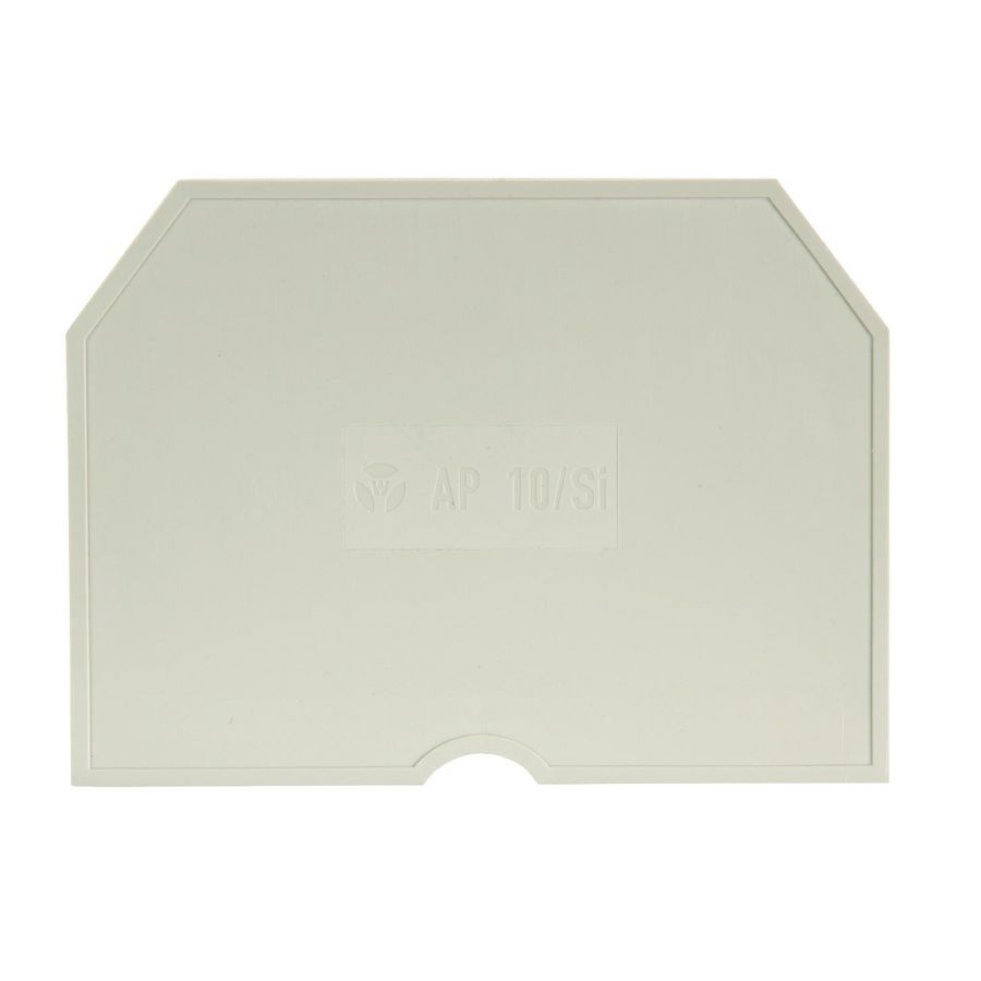 Afsluitplaat p10/si v0 kiezelgrijs VVE=10