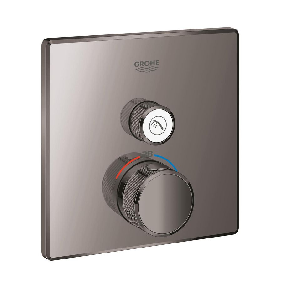 Grohtherm SMARTCONTROL douche afbouwdeel thermostaat vierkant hard graphite (donker grijs)