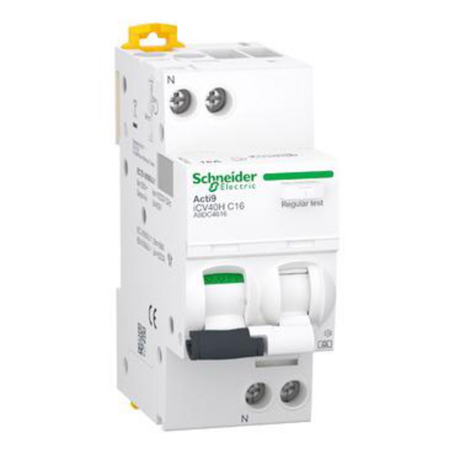 Aardlekautomaat 1-polig + Nul 16A C-Karakteristiek 10000 Acti9 iCV40H