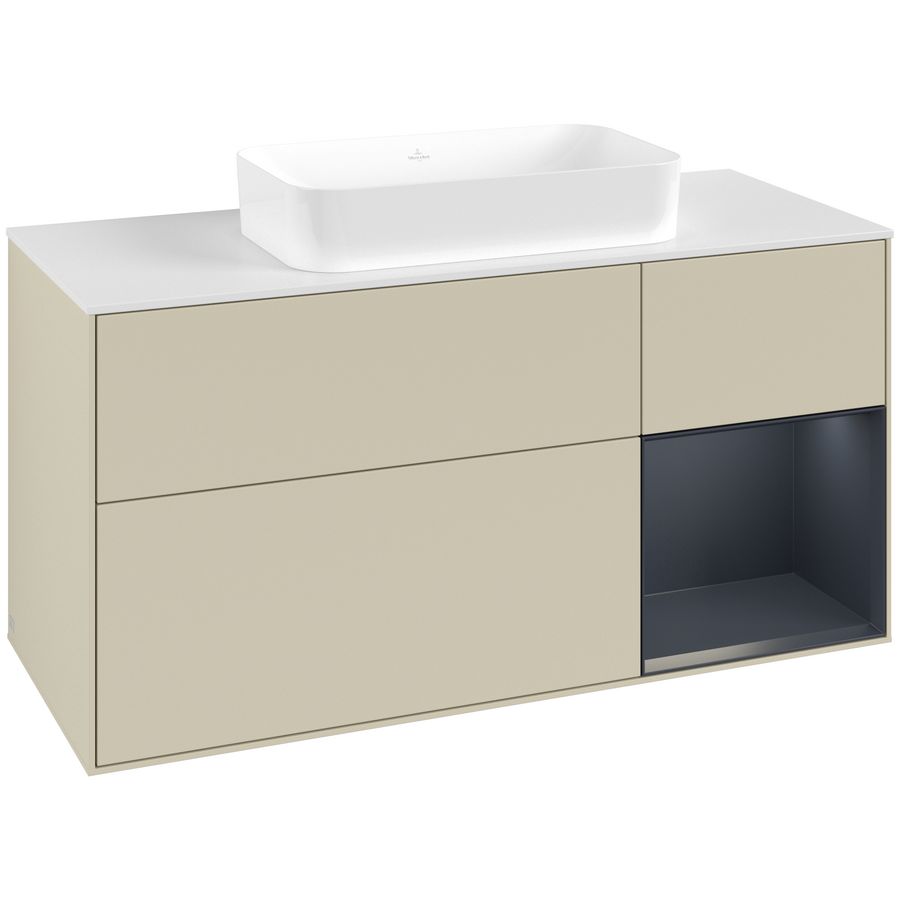 Wastafelonderkast Finion 1200x603x501mm S.Grey Matt Lacquer F711HGHJ