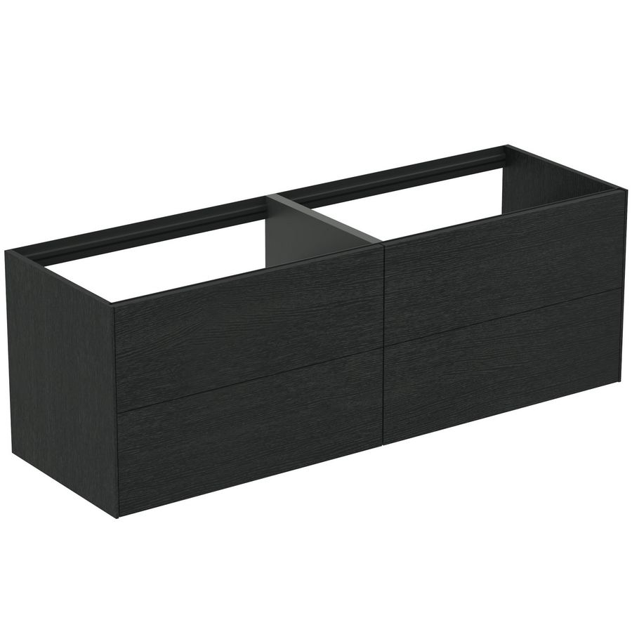 Conca wastafelmeubel 160x50x55cm 4 laden zonder afdekblad smoked oak