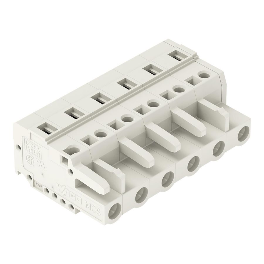 1-draads female steker 2,5mm² lichtgrijs 721-206/026-000 VVE=50