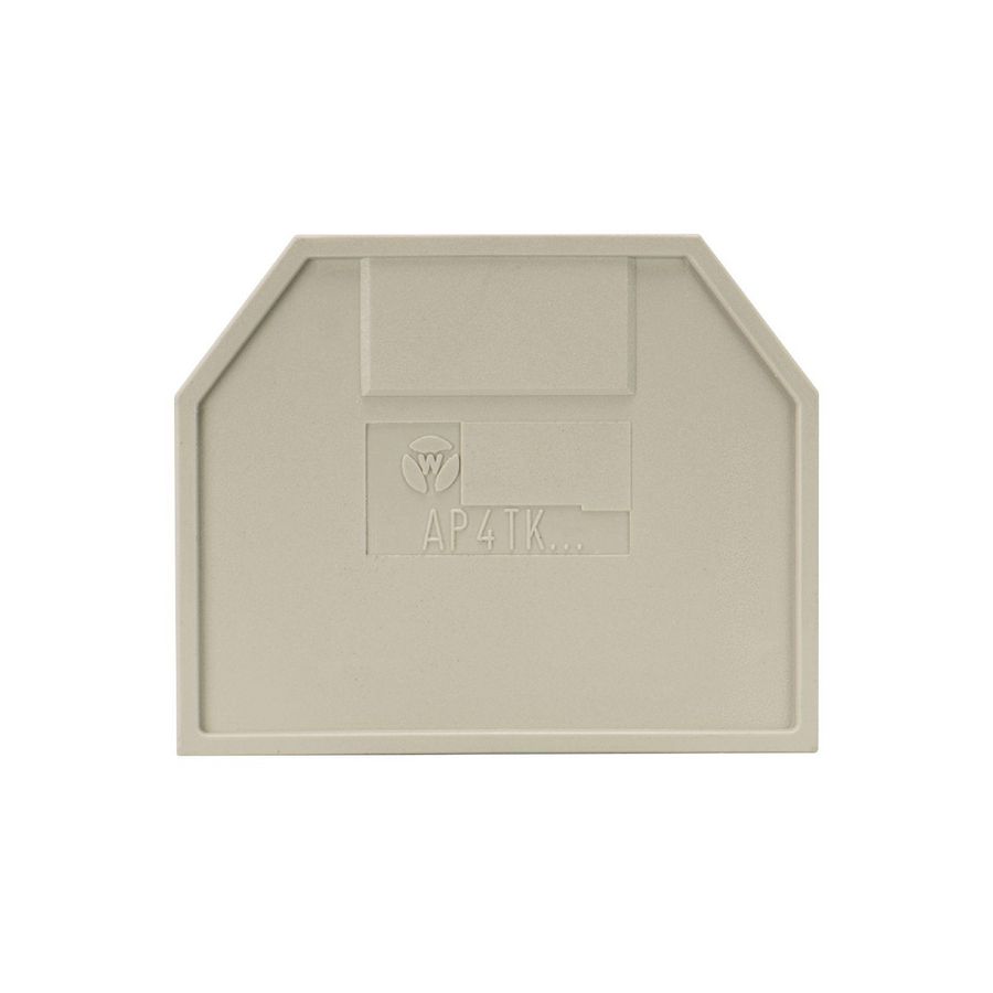 Afsluitplaat p4 TK v0 kiezelgrijs VVE=10