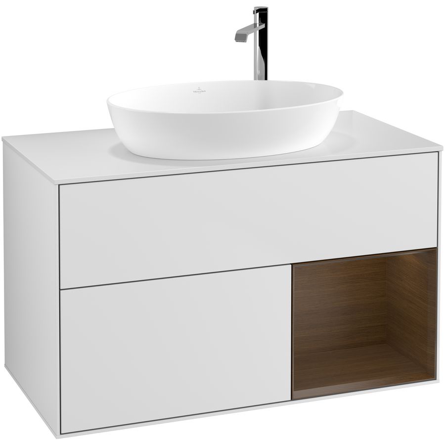 Wastafelonderkast Finion 1000x603x501mm White Matt Lacquer F901GNMT