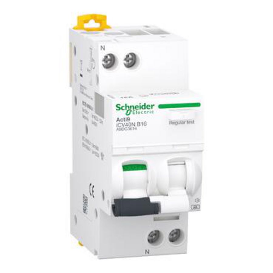 Aardlekautomaat 1-polig + Nul 16A B-Karakteristiek 6000A Acti9 iCV40N