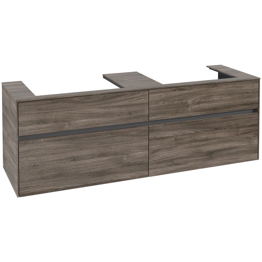 Wastafelonderkast Collaro 1600x548x500mm Stone Oak C02400RK