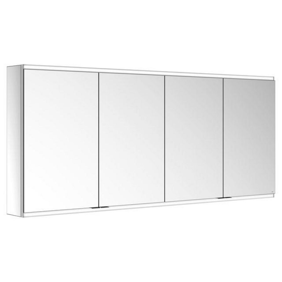 Spiegelkast/verlicht Voorbouw/2wcd/2usb/1700x700x160mm zilv