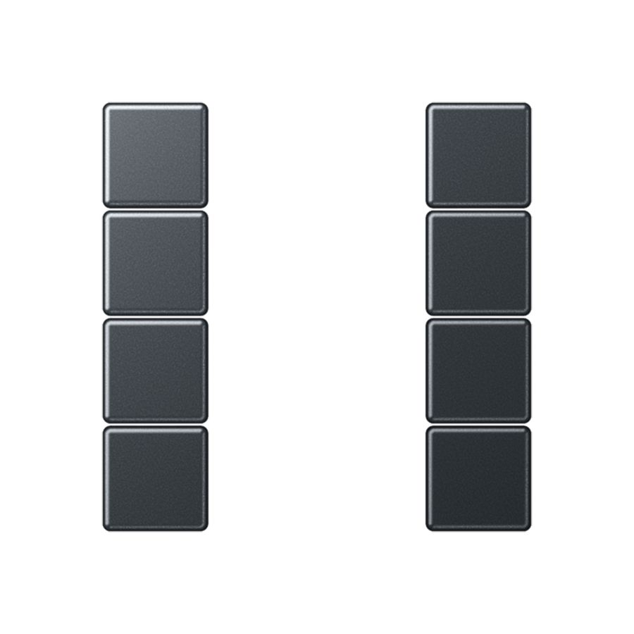 Tastafdekking compleet 4-voudig A(S)500 Antr mat KNX