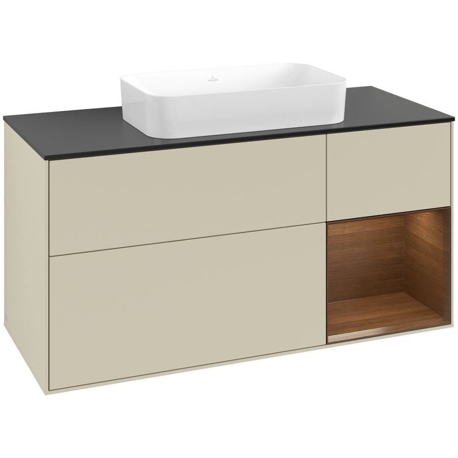 Wastafelonderkast Finion 1200x603x501mm S.Grey Matt Lacquer F712GNHJ