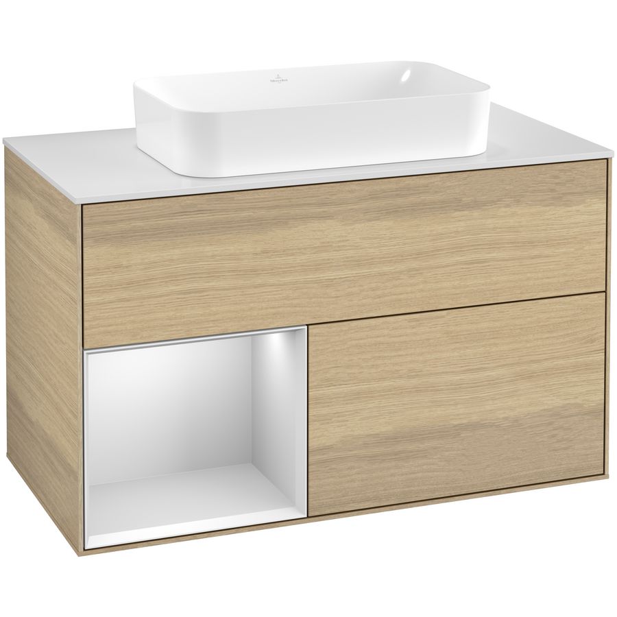 Wastafelonderkast Finion 1000x603x501mm Oak Veneer F651MTPC