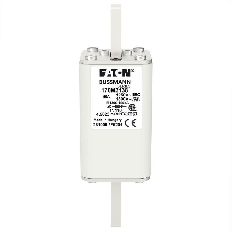 Zekering h. snelheid 50A AC 1250V 100kA compact 1 45x VVE=6