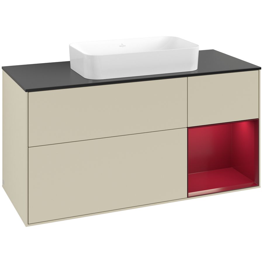 Wastafelonderkast Finion 1200x603x501mm S.Grey Matt Lacquer F712HBHJ